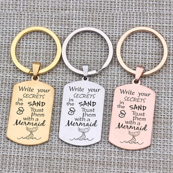 Mermaid Trust Key Chain Engraved Write Your Secrets In It Sand Trust Them Key Fob Fairy Story Lover Jewelry Fashion Car Key Fob
Mermaid Trust Key Chain Engraved Write Your Secrets In It Sand Trust Them Key Fob Fairy Story Lover Jewelry Fashion Car Key Fob