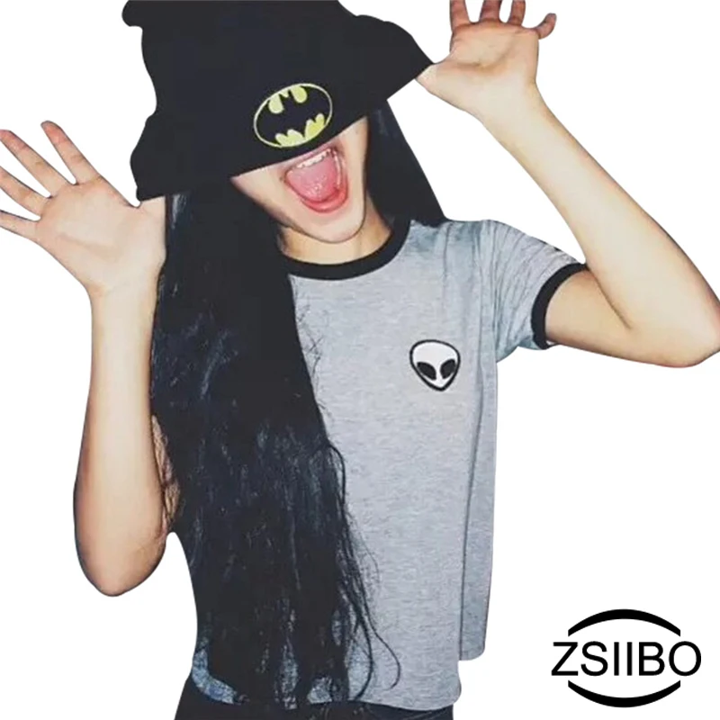 T Shirts Women 2019 Summer Harajuku Alien Printing Sexy Femme Crop Top camisetas poleras de mujer t shirt female Tops Tee
T Shirts Women 2019 Summer Harajuku Alien Printing Sexy Femme Crop Top camisetas poleras de mujer t shirt female Tops Tee