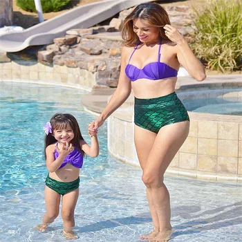 Mother and Daughter Matching Mermaid Costume Bikini Swimsuit 2 Pieces Set Bathing suits
Mother and Daughter Matching Mermaid Costume Bikini Swimsuit 2 Pieces Set Bathing suits