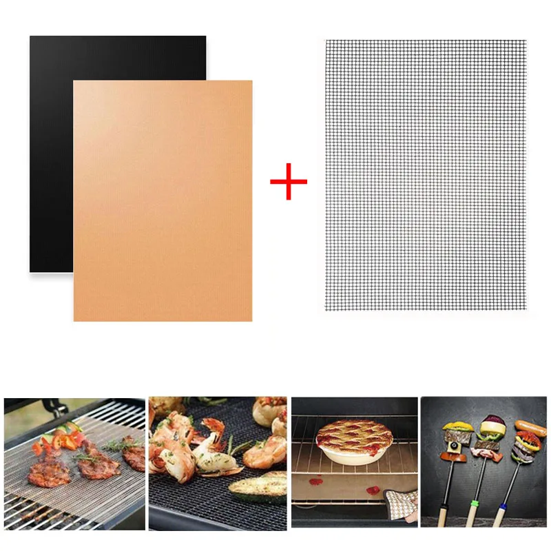 2PCS/Set Reusable Non-stick BBQ Grill Mat 0.2mmThick Teflon Sheet Cook Pad With BBQ Mat Heat Resistance Grill Mat
2PCS/Set Reusable Non-stick BBQ Grill Mat 0.2mmThick Teflon Sheet Cook Pad With BBQ Mat Heat Resistance Grill Mat