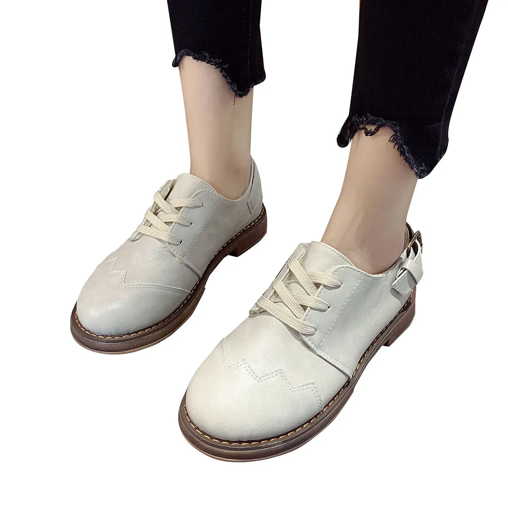 SAGACE Women's fashion retro casual ladies round head with lace belt buckle plus velvet flat low heel boots single shoes 2019
SAGACE Women's fashion retro casual ladies round head with lace belt buckle plus velvet flat low heel boots single shoes 2019
