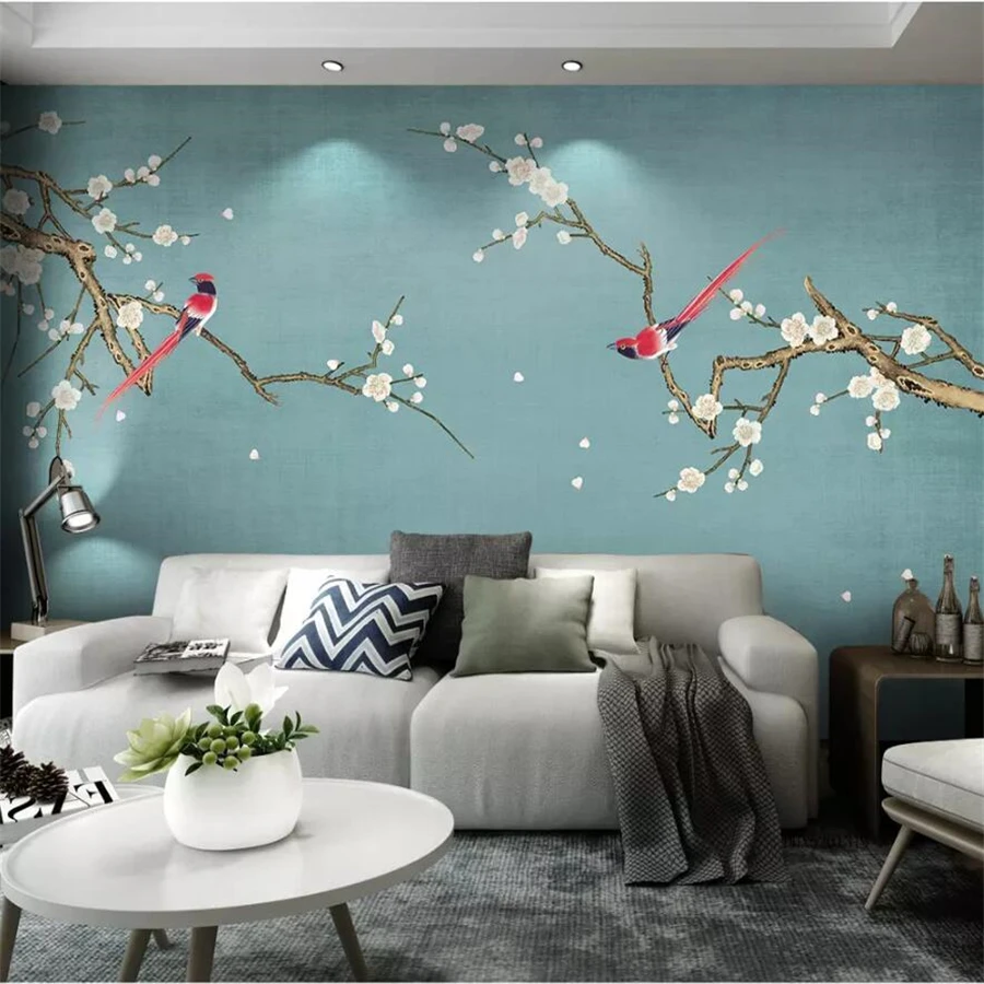 wellyu Custom wallpaper 3d Photo Murals Pear Flowers Bird Hand-painted Pen Bird and flower New Chinese style Wallpaper murals
wellyu Custom wallpaper 3d Photo Murals Pear Flowers Bird Hand-painted Pen Bird and flower New Chinese style Wallpaper murals