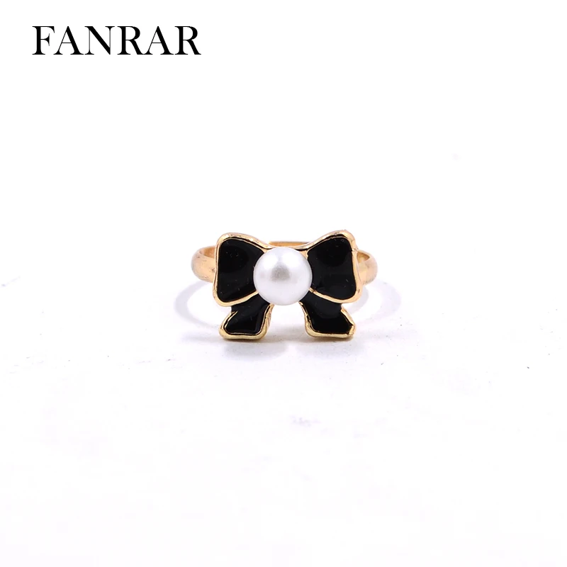 FANRAR Fashion cute black bowknot pearl kids rings Gold Color finger Bow Rings Child girls jewelry wholesale R068
FANRAR Fashion cute black bowknot pearl kids rings Gold Color finger Bow Rings Child girls jewelry wholesale R068
