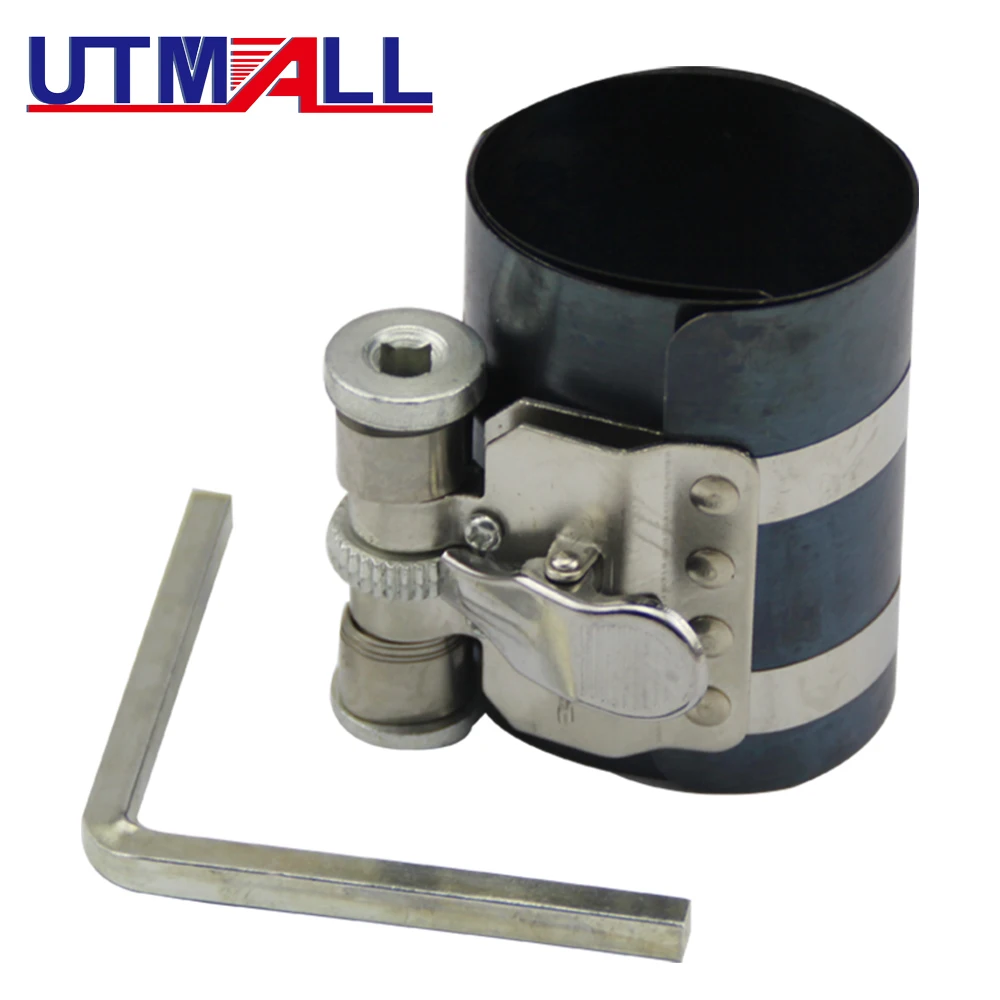 3" Piston Ring Compressor 53-125MM Engine Ratchet Type Clamp Band Installer With Quick Release 15C For 1/4" Drive Key Car Garage
3" Piston Ring Compressor 53-125MM Engine Ratchet Type Clamp Band Installer With Quick Release 15C For 1/4" Drive Key Car Garage