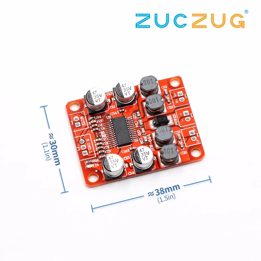 Arsmundi TPA3110 Digital Power Amplifier Module 2x15W Dual Channel Stereo DIY Speaker Amplifier Electronics Design PCB DC 12V
Arsmundi TPA3110 Digital Power Amplifier Module 2x15W Dual Channel Stereo DIY Speaker Amplifier Electronics Design PCB DC 12V