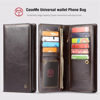 CaseMe Universal Leather Wallet Case For iPhone XR XS Max X 8 7 6S 5 SE For Samsung Note 9 8 S9 Card Zipper Wallet Phone Bag
CaseMe Universal Leather Wallet Case For iPhone XR XS Max X 8 7 6S 5 SE For Samsung Note 9 8 S9 Card Zipper Wallet Phone Bag