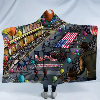 American Independence Day Theme Plush Hooded Air Conditioner Blanket Polyester Flannel Blanket Throw Blanket Wearable 150x200cm
American Independence Day Theme Plush Hooded Air Conditioner Blanket Polyester Flannel Blanket Throw Blanket Wearable 150x200cm