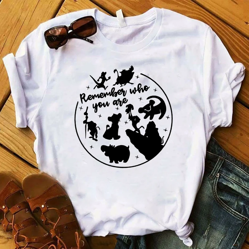 T Womens Graphic Remember Who You Are Cute Women Lion King Cartoon Tshirt Female Top Harajuku Ladies Tee Shirt Clothes T-shirt
T Womens Graphic Remember Who You Are Cute Women Lion King Cartoon Tshirt Female Top Harajuku Ladies Tee Shirt Clothes T-shirt