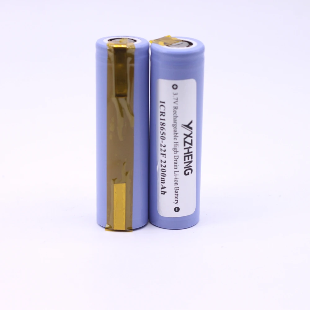 2pcs 18650 ICR18650-22pm 2200mah tabs Rechargeable Li-ion 3.6v Battery real capasity high drain 10A Free shipping vape
2pcs 18650 ICR18650-22pm 2200mah tabs Rechargeable Li-ion 3.6v Battery real capasity high drain 10A Free shipping vape
