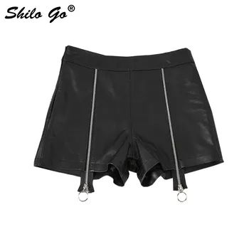 Leather Shorts Womens Summer Fashion sheepskin genuine leather Shorts high waist front double zipper concise locomotive
Leather Shorts Womens Summer Fashion sheepskin genuine leather Shorts high waist front double zipper concise locomotive