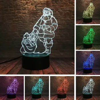 Christmas Xmas Santa Claus with Gifts 7 Color Lamp 3D Led Night Lights Kids USBTouch Table Decor Child Kids Baby Sleeping Party
Christmas Xmas Santa Claus with Gifts 7 Color Lamp 3D Led Night Lights Kids USBTouch Table Decor Child Kids Baby Sleeping Party