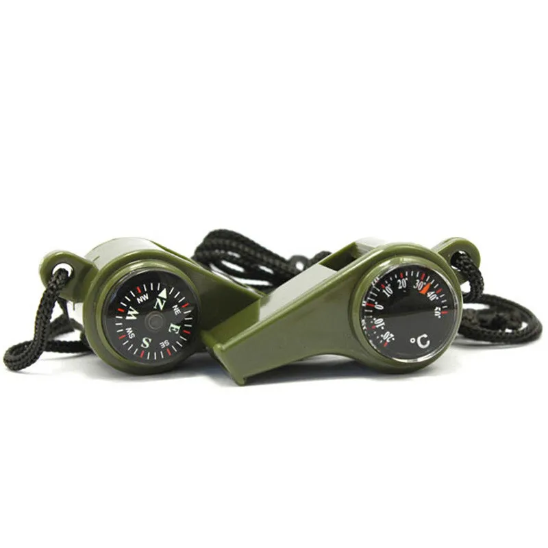 Multi-function three-in-one whistle survival thermometer compass camping tools gear hiking accessories tactical keychain
Multi-function three-in-one whistle survival thermometer compass camping tools gear hiking accessories tactical keychain