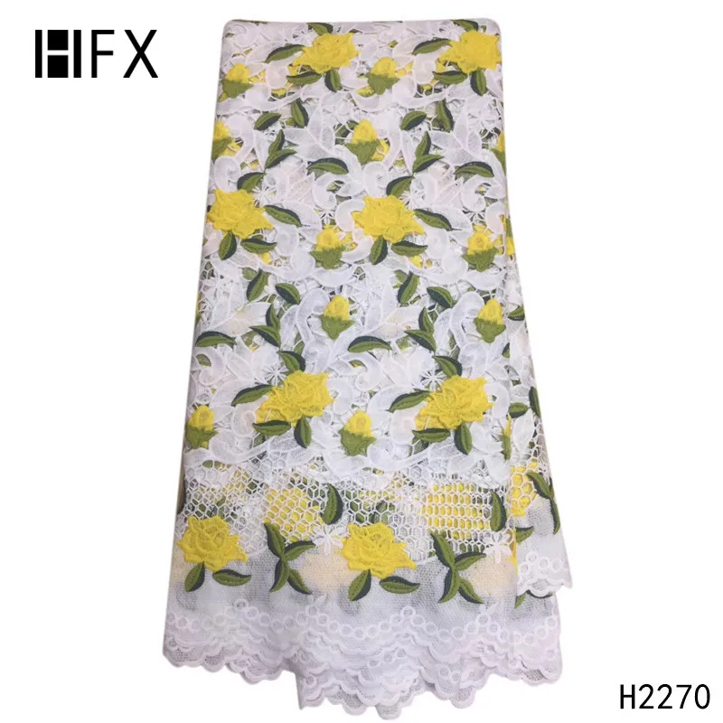 HFX Nigerian cord Lace Fabric 2019 High Quality African New Design yellow Cotton Lace french Guipure Fabric free shipping H2270
HFX Nigerian cord Lace Fabric 2019 High Quality African New Design yellow Cotton Lace french Guipure Fabric free shipping H2270