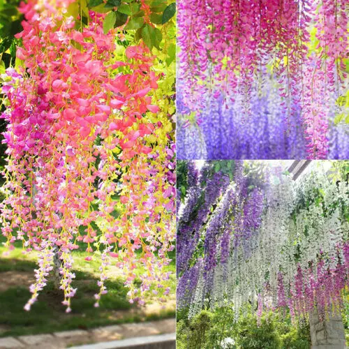 Luyue 12pcs/lot Wedding Decor Artificial Silk Wisteria Flower Vines hanging Rattan Bride flowers Garland For Home Garden Hotel
Luyue 12pcs/lot Wedding Decor Artificial Silk Wisteria Flower Vines hanging Rattan Bride flowers Garland For Home Garden Hotel