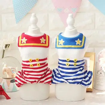 Sailor Striped Star Breathable Fabric Cotton Dog Pajamas Dog Jumpsuits Spring Clothing For Dogs Puppy Pet Dog Clothes
Sailor Striped Star Breathable Fabric Cotton Dog Pajamas Dog Jumpsuits Spring Clothing For Dogs Puppy Pet Dog Clothes