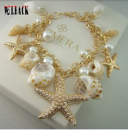 2019 Hot Selling Ocean Style Multi Starfish Sea Star Conch Shell Pearl Chain Beach Bracelet Bangle Novelty Holiday Accessories
2019 Hot Selling Ocean Style Multi Starfish Sea Star Conch Shell Pearl Chain Beach Bracelet Bangle Novelty Holiday Accessories