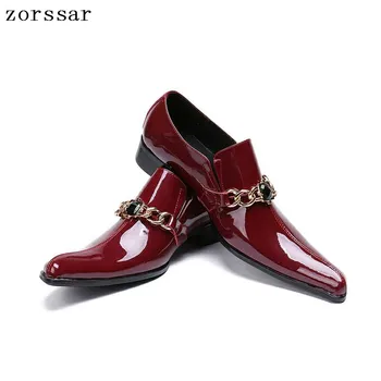 Zorssar 2019 New pointed toe Patent leather Oxford Shoes For Men Formal Dress Shoes Fashion chain Men wedding party shoes
Zorssar 2019 New pointed toe Patent leather Oxford Shoes For Men Formal Dress Shoes Fashion chain Men wedding party shoes