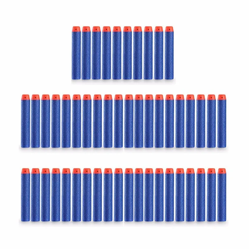 HUAILE Soft Nerf Bullets 100/50pcs Hollow Hole Head 7.2cm Refill Darts Toy Gun Bullets for Nerf Series Blasters Xmas Kid
HUAILE Soft Nerf Bullets 100/50pcs Hollow Hole Head 7.2cm Refill Darts Toy Gun Bullets for Nerf Series Blasters Xmas Kid