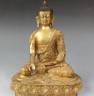 RHS0022 8" Tibetan Buddhism Bronze Gold Gilt Lotus Shakyamuni Sakyamuni Buddha Statue
RHS0022 8" Tibetan Buddhism Bronze Gold Gilt Lotus Shakyamuni Sakyamuni Buddha Statue
