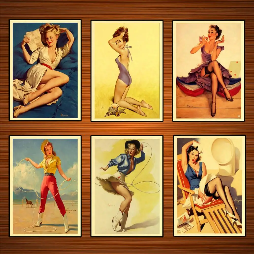 Абстрактный Killer Pin Up поп-арт карта постер классический винтажный ретро