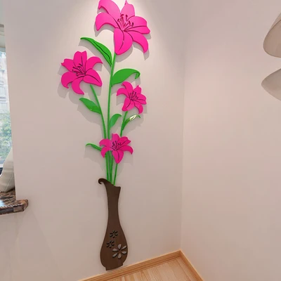Vase lily Acrylic 3d wall stickers Romantic Bedroomart wall decor TV background wall living room waterproof decoration
Vase lily Acrylic 3d wall stickers Romantic Bedroomart wall decor TV background wall living room waterproof decoration