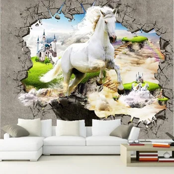White Horse Broken Wall Photo Murals 3D Modern Creative Interior Home Decor Wallpaper Stereo Embossed Non-Woven 3D Wall Painting
White Horse Broken Wall Photo Murals 3D Modern Creative Interior Home Decor Wallpaper Stereo Embossed Non-Woven 3D Wall Painting