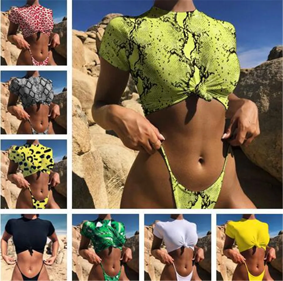 Leopard swimwear women Knot crop top bikini 2019 bathers brazilian swimsuit female T-shirt thong bikinis swimming bathing suit
Leopard swimwear women Knot crop top bikini 2019 bathers brazilian swimsuit female T-shirt thong bikinis swimming bathing suit