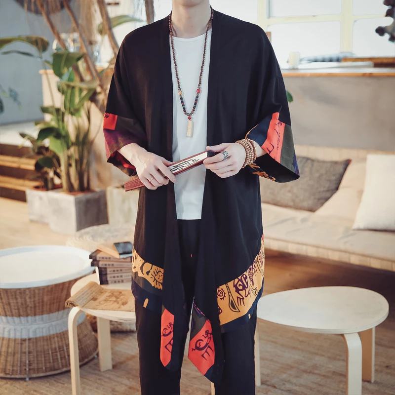 Patchwork Floral Chinese Kimono Shirt Men Long Kimono Cardigan Men Shirt Japanese Kimono Men Blouse 2019 Spring New
Patchwork Floral Chinese Kimono Shirt Men Long Kimono Cardigan Men Shirt Japanese Kimono Men Blouse 2019 Spring New