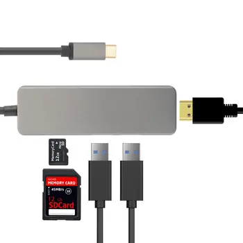 New Arrival! 5 in 1 Type-c to 2 Port USB 3.0 Hub+HDMI+SD/TF Card Reader Adapter USB 3.0 Wire Multi-function Card Reader UM
New Arrival! 5 in 1 Type-c to 2 Port USB 3.0 Hub+HDMI+SD/TF Card Reader Adapter USB 3.0 Wire Multi-function Card Reader UM