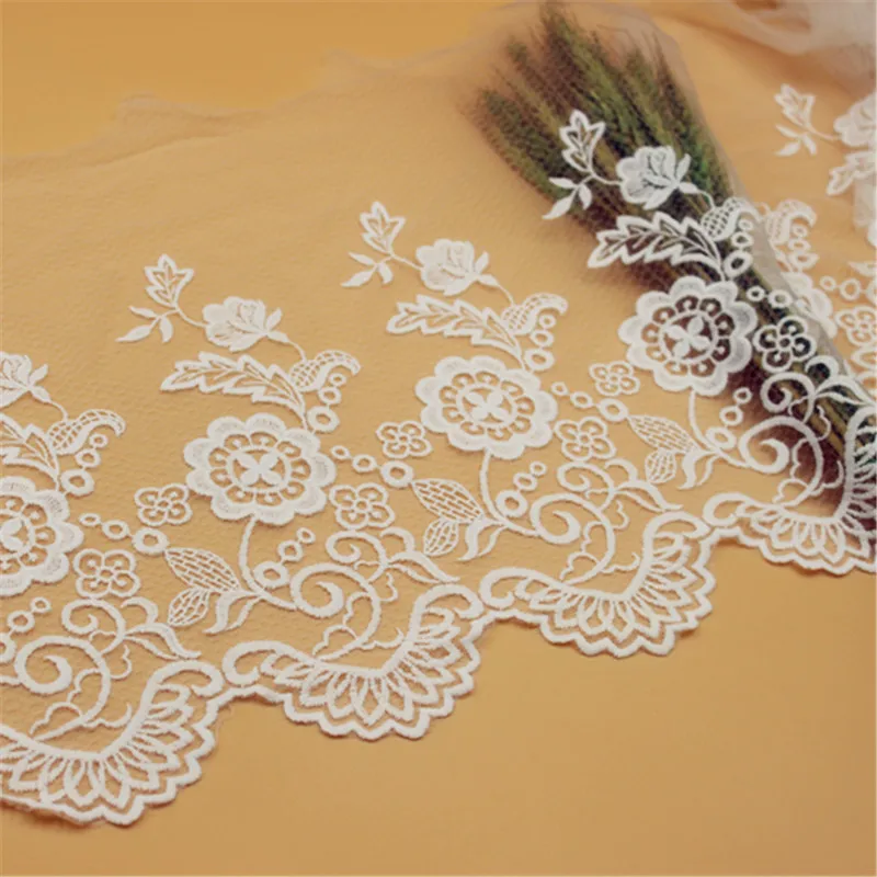 5 yard 31cm 12.2" wide ivory gauze mesh tulle embroidered tapes lace trim ribbon fabric 1140088QL4K594
5 yard 31cm 12.2" wide ivory gauze mesh tulle embroidered tapes lace trim ribbon fabric 1140088QL4K594