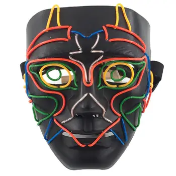 EL Wire Party Mask Halloween Decor Flashing Cosplay LED Glowing Mask Costume Mask For Glowing Dance Masquerade Party Supplies
EL Wire Party Mask Halloween Decor Flashing Cosplay LED Glowing Mask Costume Mask For Glowing Dance Masquerade Party Supplies