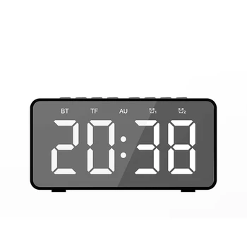 Big numbers display electronic LED alarm clock with speaker Bedside double alarm snooze clock Portable mirror clock for travel
Big numbers display electronic LED alarm clock with speaker Bedside double alarm snooze clock Portable mirror clock for travel