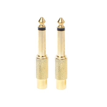 2 Pcs 6.35mm 1/4" Mono Male Jack To RCA Female Plug Audio Adapter Cable Converter
2 Pcs 6.35mm 1/4" Mono Male Jack To RCA Female Plug Audio Adapter Cable Converter