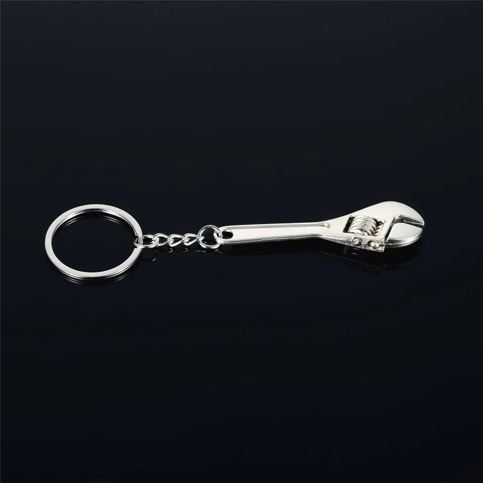 Cunymagos Hot sale New Useful Zinc Alloy Changeable Spanner Keychain Fashion Wrench Silver Key Ring Chain Creative Keyfob Tools (4)