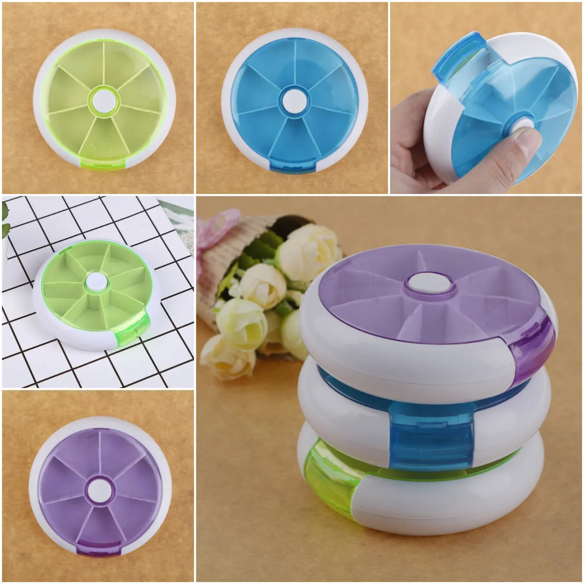1PCS Portable Rotation Weekly Rotating Pillbox Medicine Box Drugs Pill Container 7 Days Healthy PP Medical Kit Travel Pill Case
1PCS Portable Rotation Weekly Rotating Pillbox Medicine Box Drugs Pill Container 7 Days Healthy PP Medical Kit Travel Pill Case