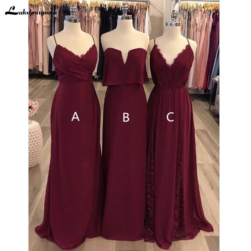 Cheap Chiffon Burgundy Mismatched Bridesmaid Dresses Maxi Formal Bridesmaid Gowns Vestido De Festa De Casamento Long Party Dress
Cheap Chiffon Burgundy Mismatched Bridesmaid Dresses Maxi Formal Bridesmaid Gowns Vestido De Festa De Casamento Long Party Dress
