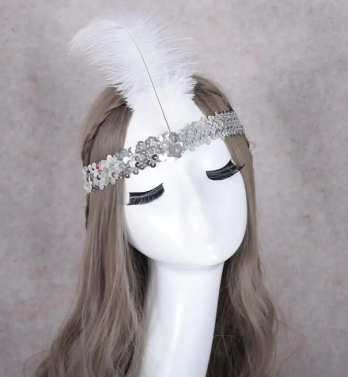 Sequin Ostrich Resin Gem Feather Headband Costume Fancy Dress Dancing Party Hairband Cosplay Indians Props party favors
Sequin Ostrich Resin Gem Feather Headband Costume Fancy Dress Dancing Party Hairband Cosplay Indians Props party favors