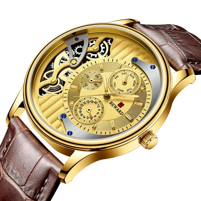 Mens Sport Watches Top Brand Luxury Waterproof Watch Creative Mechanical Gear Dial Quartz Leather Men's Watch Relogio Masculino
Mens Sport Watches Top Brand Luxury Waterproof Watch Creative Mechanical Gear Dial Quartz Leather Men's Watch Relogio Masculino
