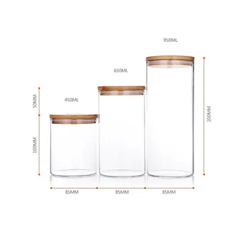 Glass Jar with Bamboo Lid Sealed Canister Food Storage Bottles Container Kitchen Storage for Loose Tea Coffee Bean Sugar Salt
Glass Jar with Bamboo Lid Sealed Canister Food Storage Bottles Container Kitchen Storage for Loose Tea Coffee Bean Sugar Salt
