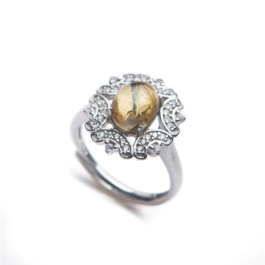 Genuine Natural Titanium Rutilated Quartz Round Bead Fashion Women Anniversary Adjustable Ring 6*8mm
Genuine Natural Titanium Rutilated Quartz Round Bead Fashion Women Anniversary Adjustable Ring 6*8mm