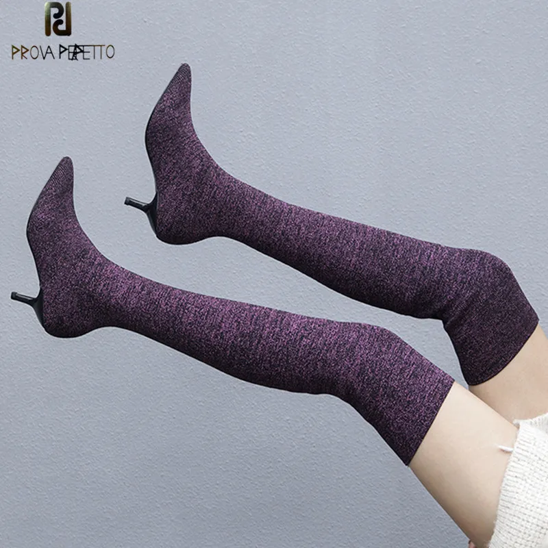 Prova Perfetto Sexy Women Sock Boots New Stretch Fabric Shoes Pointed Toe Slip On Over the Knee Boots Women Pumps Stiletto Boots
Prova Perfetto Sexy Women Sock Boots New Stretch Fabric Shoes Pointed Toe Slip On Over the Knee Boots Women Pumps Stiletto Boots
