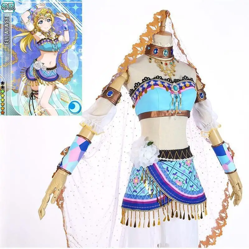 Lovelive! School idol Love Live! 9 Roles Umi Nico Kotori Arab Dancer Cosplay Costume dress With Veil Earring set Free shipping
Lovelive! School idol Love Live! 9 Roles Umi Nico Kotori Arab Dancer Cosplay Costume dress With Veil Earring set Free shipping