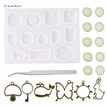GraceAngie 18pcs/set Silicone+Alloy Mold With Tweezers Disposable Gloves Casting Molds DIY Pendant Jewelry Handmade Tools
GraceAngie 18pcs/set Silicone+Alloy Mold With Tweezers Disposable Gloves Casting Molds DIY Pendant Jewelry Handmade Tools