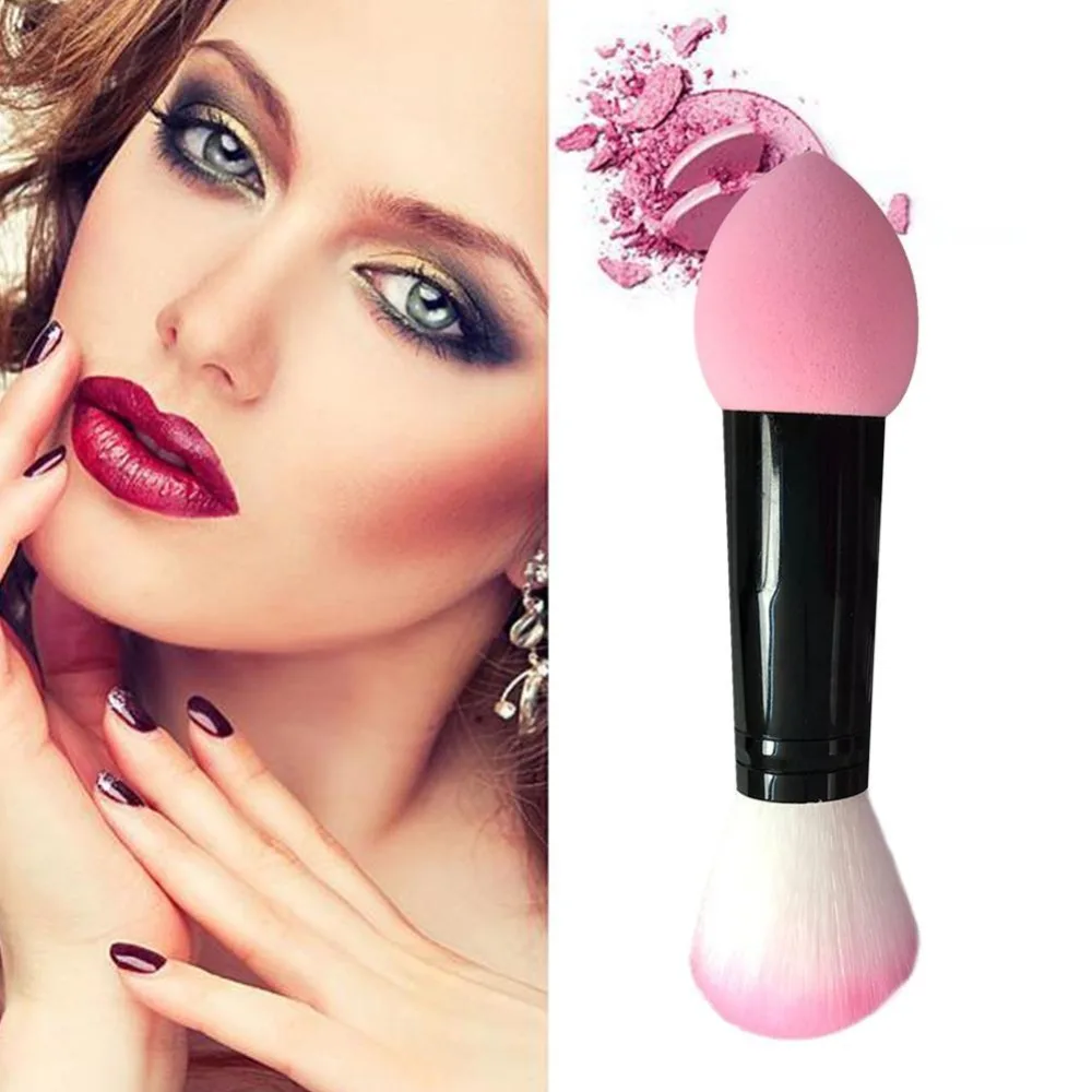 Professional blusher brush Nylon Make up Brushes Two Head Metal Cosmetic Tools with Sponge drop shipping Makeup Tool Accessory
Professional blusher brush Nylon Make up Brushes Two Head Metal Cosmetic Tools with Sponge drop shipping Makeup Tool Accessory