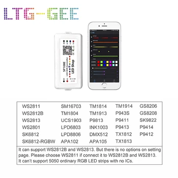 LTG-GEE SP108E LED WiFi Controller App Control DC 5-24V for SK6812 WS2812 WS2813 WS2815 Digital Addressable RGB LED Pixels Strip
LTG-GEE SP108E LED WiFi Controller App Control DC 5-24V for SK6812 WS2812 WS2813 WS2815 Digital Addressable RGB LED Pixels Strip