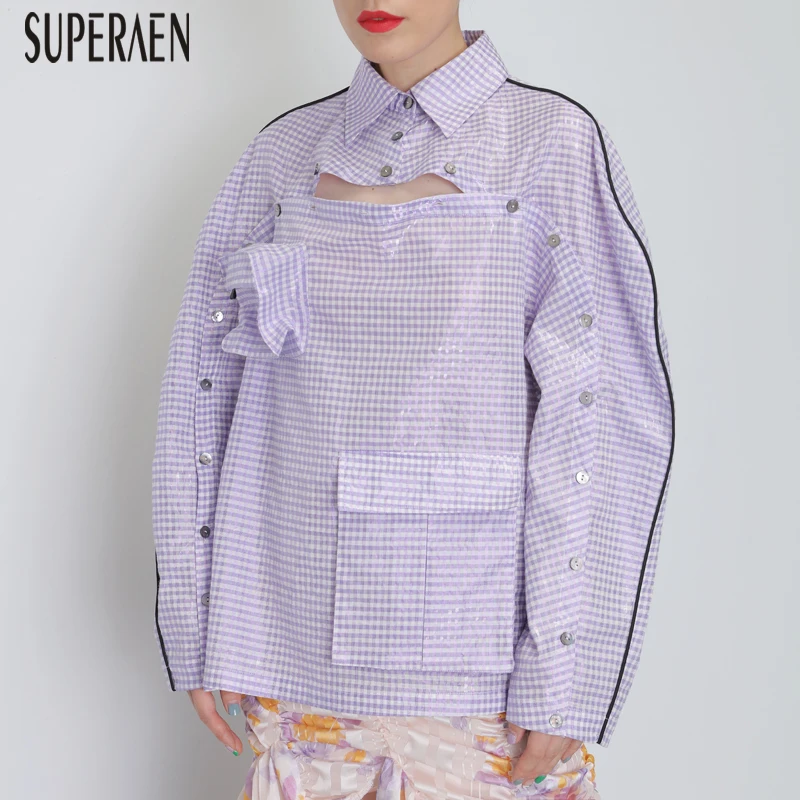 SuperAen New 2019 Women Shirt Long Sleeve Cotton Casual Ladies Blouses and Tops Pocket Europe Fashion Wild Women Clothing
SuperAen New 2019 Women Shirt Long Sleeve Cotton Casual Ladies Blouses and Tops Pocket Europe Fashion Wild Women Clothing