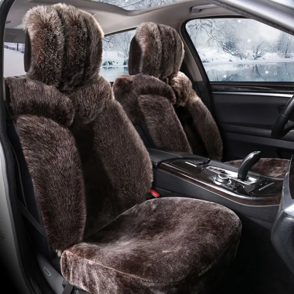1set Car Seats Covers universal size seat cover accessories automobiles Warm man-made Fox Fur General Cushion car styling | Автомобили и