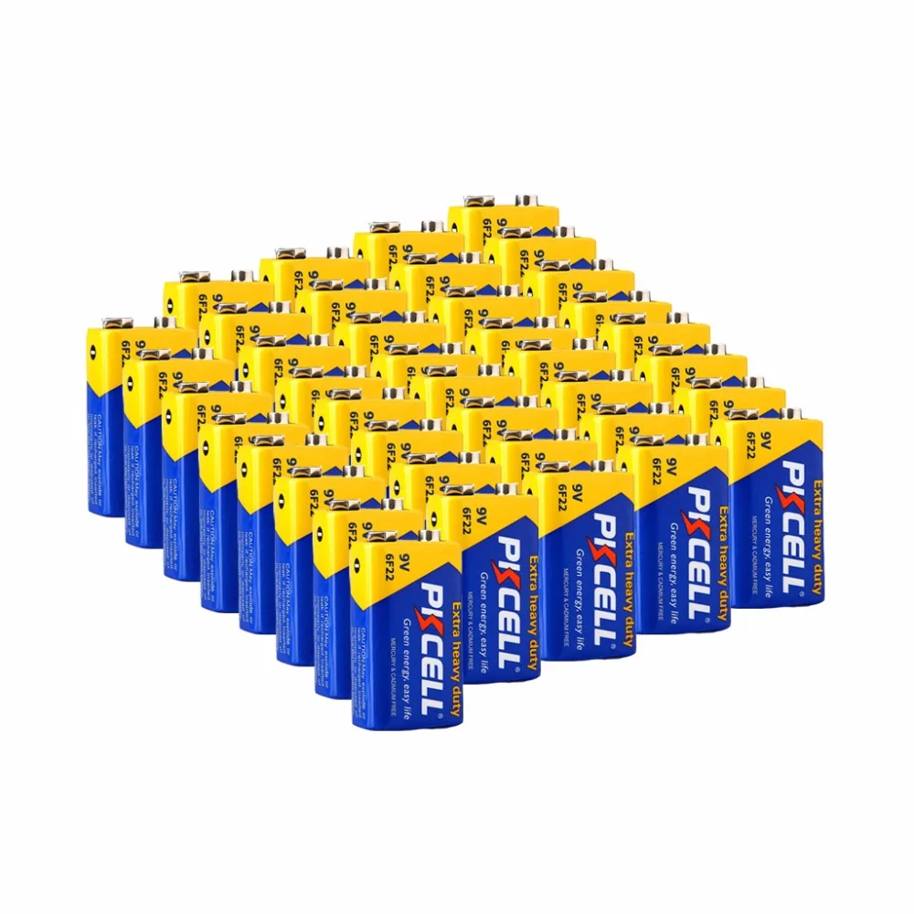 40Pcs Super Heavy Duty 9V 6F22 Dry Battery Carbon Zinc Batteries Size Equal 6LR61 250MAH 9V Batteries For Radio Camera Toys
40Pcs Super Heavy Duty 9V 6F22 Dry Battery Carbon Zinc Batteries Size Equal 6LR61 250MAH 9V Batteries For Radio Camera Toys