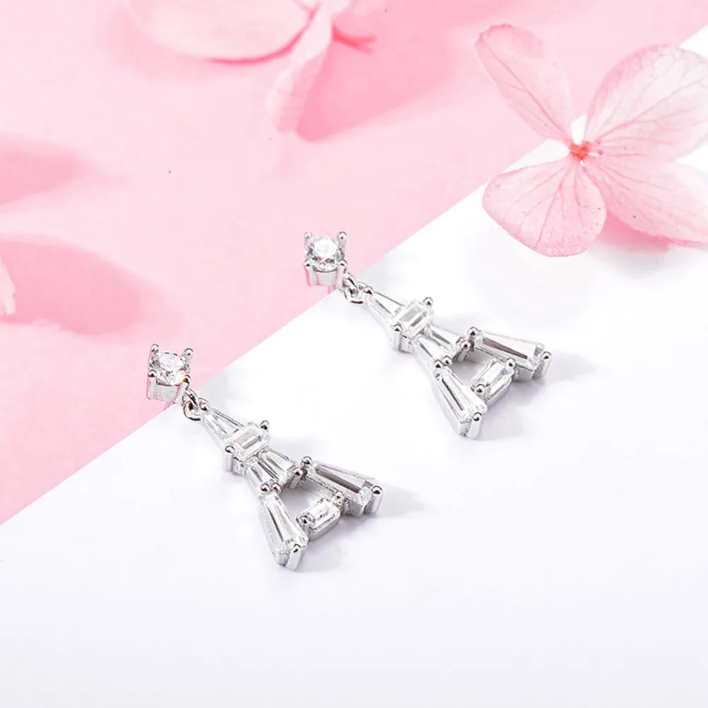 GEEZII S925 Sterling Silver Earring Eiffel Tower Earrings CZ Stone for Women in student Earrings set 2018 fashion design
GEEZII S925 Sterling Silver Earring Eiffel Tower Earrings CZ Stone for Women in student Earrings set 2018 fashion design