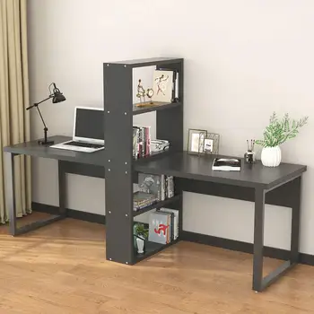 Computer Office Desk with Shelves for Two Person, Extra Large Double Workstations Desk with Storage for Home Office Use
Computer Office Desk with Shelves for Two Person, Extra Large Double Workstations Desk with Storage for Home Office Use
